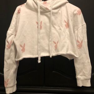 Cropped Playboy x Missguided Hoodie